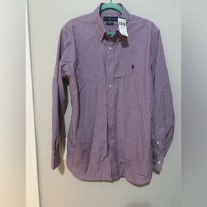New Ralph Lauren Men's Purple Plaid Casual Shirt